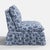 Not Yet Made - Made To Order Spritely Home Capra Ruffle Settee in Silhouette Floral Periwinkle For Sale - Image 5 of 6