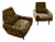 Pierce & Ward Upholstered Chair 1950's Italian Armchairs in the Style of Marco Zanuso For Sale