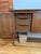 1960's Mid-Century Modern Mount Airy JANUS Bar Cart-Sideboard. Made in North Carolina, this walnut bar cart has triangle...
