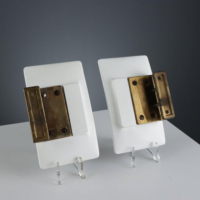 Plastic and Brass Handles, Set of 2 For Sale - Image 6 of 8