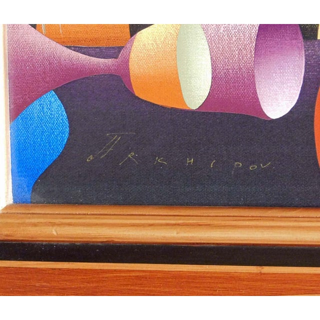 Red Anton Arkhipov "Bon Appetit" Hand Signed Artist's Custom Framed Art Chef Food For Sale - Image 8 of 9