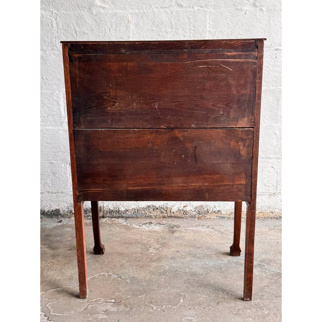 Early 20th Century Antique Tiger Oak Slant Front Secretary Desk For Sale - Image 5 of 15