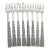 Mid Century Modern Vintage Towne Hall Stainless Steel Cocktail Forks- Set of 8 For Sale