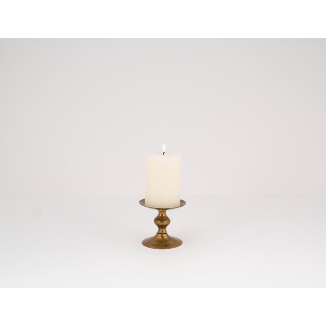 Mid-Century Cast Brass Altar Candlestick, 1960s For Sale - Image 14 of 14