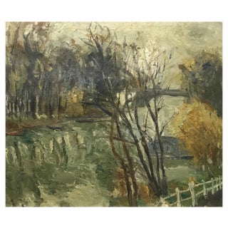 Louis François Cabanes, Autumnal Landscape, Oil on Canvas For Sale