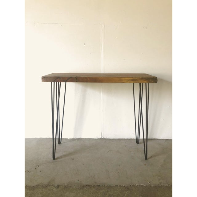 Live Edge Slab Console Table With Hairpin Legs Chairish