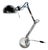 Vintage chrome industrial desk lamp with rotating lamp and armature. Fully adjustable. No maker's marks.