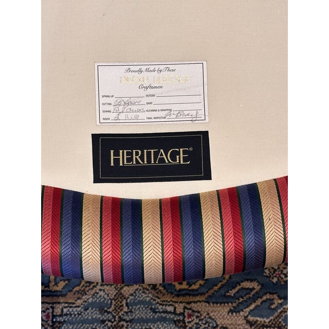 Mid 20th Century Drexel Heritage Louis XV Upholstered Bergere Chair For Sale - Image 11 of 11