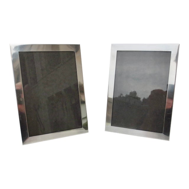 Reed and Barton Sterling Silver Photo Frames- A Pair of 2 (6 X 8) For Sale