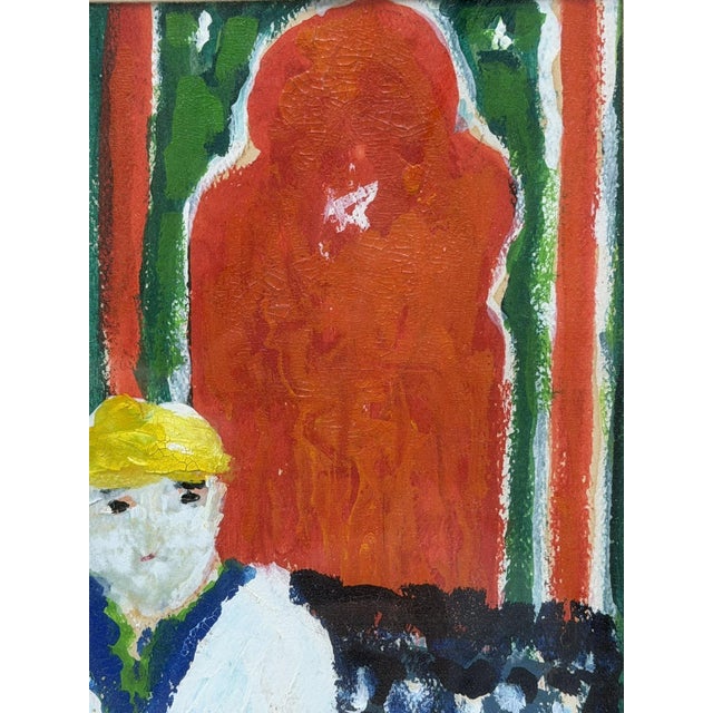 Mohamed Hamri Moroccan Modernist Folk Art Painting, the Unique Singer, 1977 For Sale - Image 13 of 18