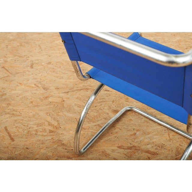 Metal Model H-79 Cantilever Chair in Chrome-Plated Tubular Steel and Fabric by Jindrich Halabala for Up Závody, 1931 For Sale - Image 7 of 12