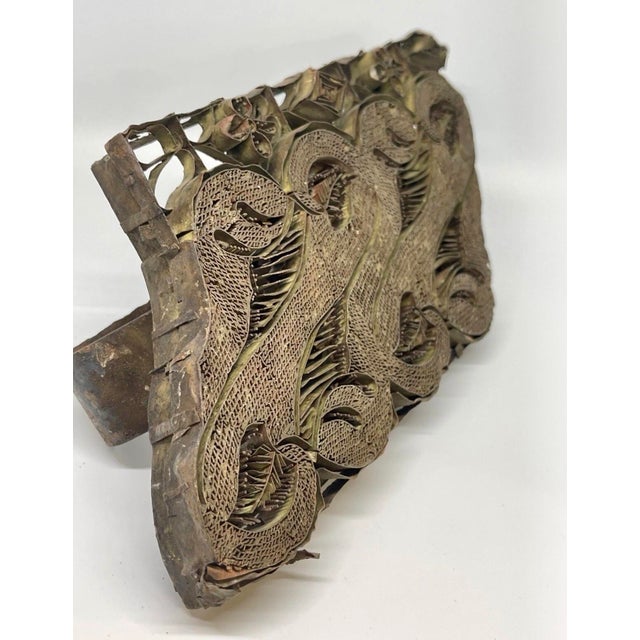 Antique Indonesian copper batik textile stamp. Tjap, Rare Pattern Find. These stamps are traditionally used in the...