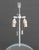 Late 20th Century Modern Clear Acrylic and Chrome Table Lamps, Pair For Sale - Image 5 of 8