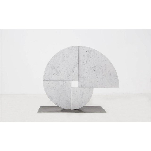 1980s White Carrara Marble Sculptures by Angelo Mangiarotti for Skipper, 1990s For Sale - Image 5 of 5