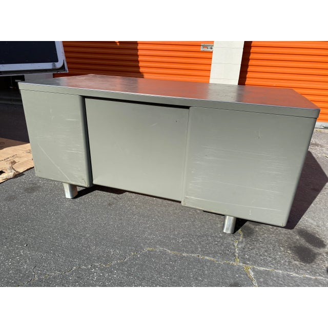 Vintage Mid Century Art Metal Executive Desk For Sale - Image 11 of 13