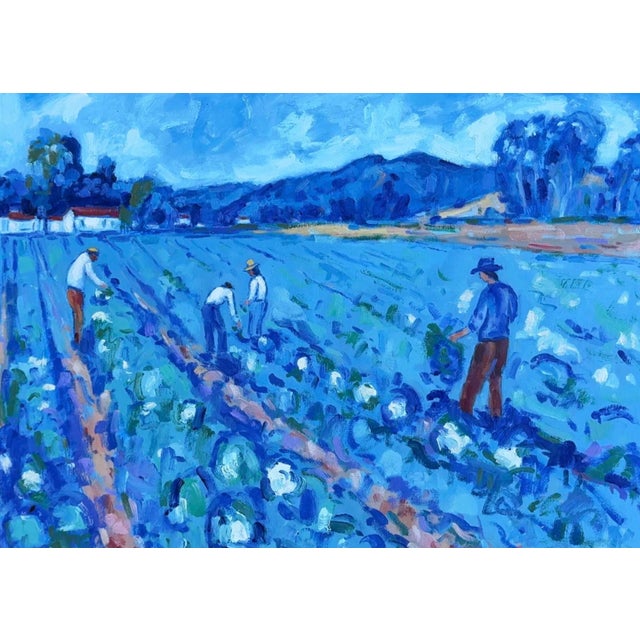The Harvesters, Modern Impressionist Oil Painting Landscape For Sale In Reno/Lake Tahoe - Image 6 of 10