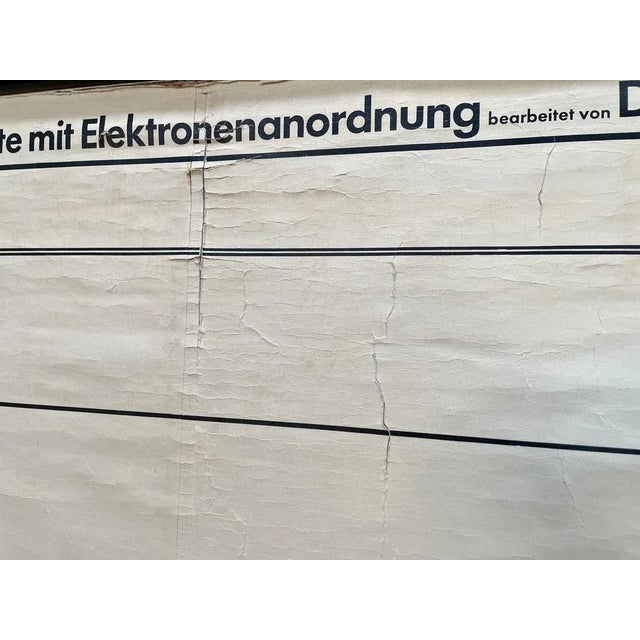 Vintage Periodic System of the Elements Rollable School Wall Chart by Georg Westermann, Germany, 1960s For Sale - Image 9 of 13