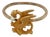Late 19th Century Victorian 14k Gold Griffin & Seed Pearl Conversion Ring, Size 7 For Sale