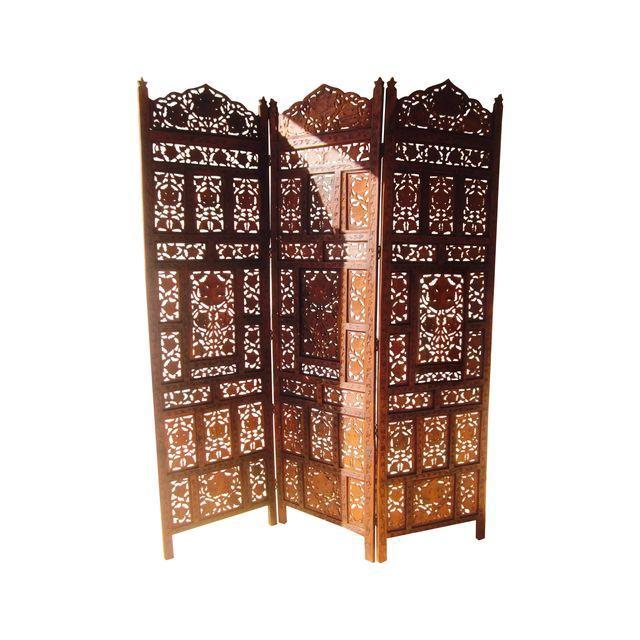 Moroccan Teak Wood Room Divider Screen Chairish