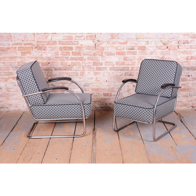 Bauhaus Bauhaus Chairs in Beech and Chrome, Germany, 1930s, Set of 2 For Sale - Image 3 of 18