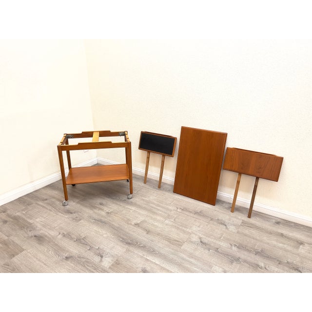 Mid Century Modern Danish Expandable Serving Cart For Sale - Image 4 of 13