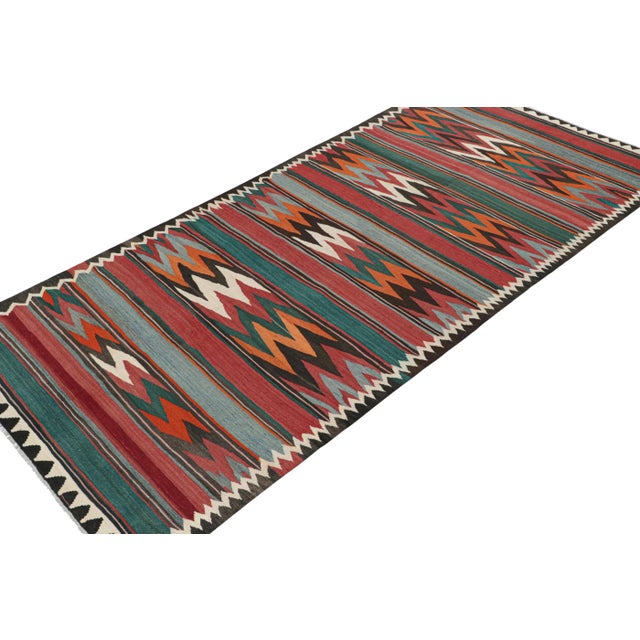 Rug & Kilim Vintage Bidjar Persian Kilim in Polychromatic Geometric Patterns by Rug & Kilim For Sale - Image 4 of 7