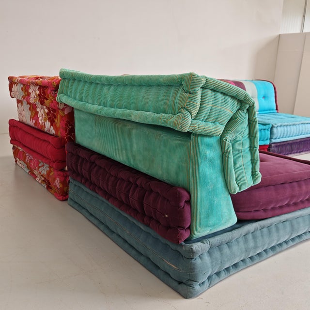 Mah Jong Blue Four-Seater Modular Sofa by H. Hopfer for Roche Bobois, 1990s, Set of 4 For Sale - Image 17 of 18