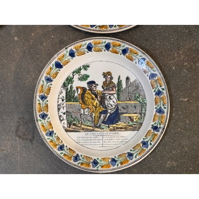 Set of Ten French Creil Faience Plates, Circa 1830 For Sale - Image 11 of 12