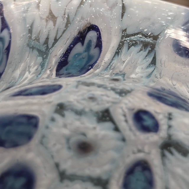 Antique Fratelli Toso Murano Matte Millefiori Murrine Handled Vase 6" For Sale - Image 14 of 15