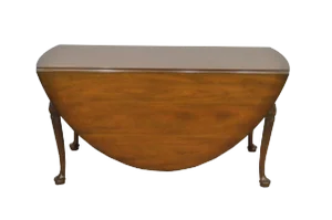 Kittinger Colonial Williamsburg Cw117 Mahogany Large Drop Leaf Gate Leg Dining Table
