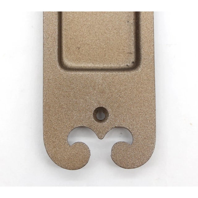 Traditional Vintage 7.75 In. Gold Painted Steel Pocket Door Plate For Sale - Image 3 of 4