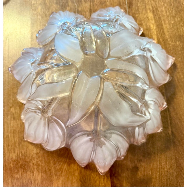 Mikasa Walthn Glas Pink Tulip Crystal Bowl For Sale - Image 9 of 11