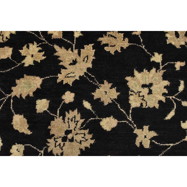 Ziegler Rug 9’1” X 11’9” Black Wool Traditional Hand-Knotted Carpet For Sale - Image 9 of 14