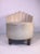 Gilbert Rohde Art Deco Modernist Peacock Back Upholstered Barrel Chair by Gilbert Rohde For Sale - Image 4 of 9