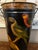 Vintage English Planter Jardiniere Urn Bird Decoupage Black Tole Aviary Décor For Sale In Dallas - Image 6 of 18