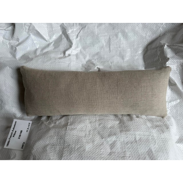 Textile 19th Century French Aubusson Tapestry Pillow For Sale - Image 7 of 7