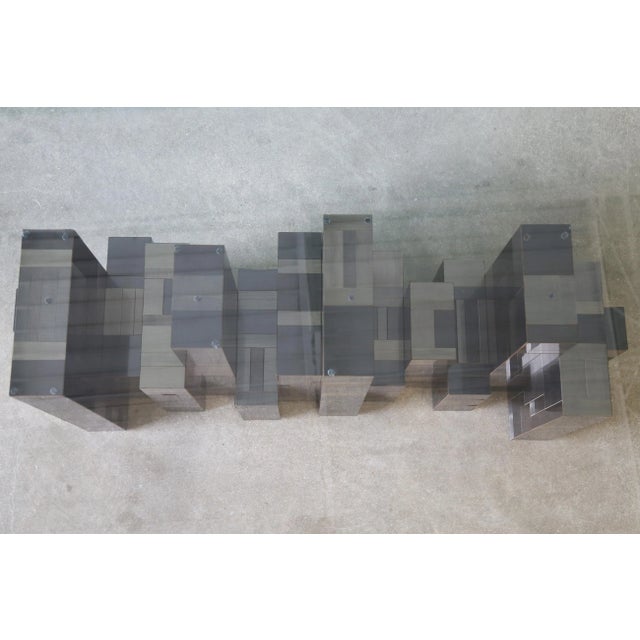 1960s Paul Evans Gunmetal Cityscape Dining Table Mid Century Modern For Sale - Image 12 of 13