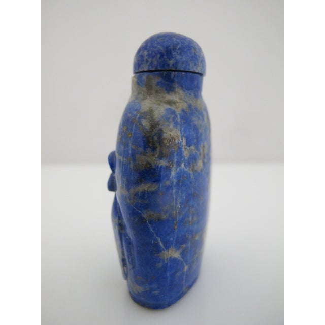 Antique Chinese Blue Lapis Lazuli Carved Rabbit Snuff Bottle For Sale In Portland, OR - Image 6 of 10