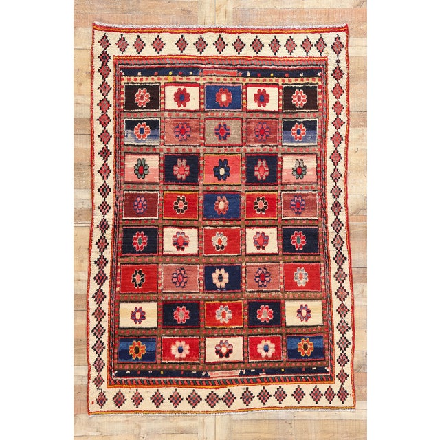 Vintage Persian Lori Checkerboard Rug - 05'03 X 07'06 For Sale - Image 9 of 9