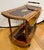 Vintage Italian Marquetry Drop-Leaf Rolling Bar Cart Tea Trolley For Sale - Image 4 of 7