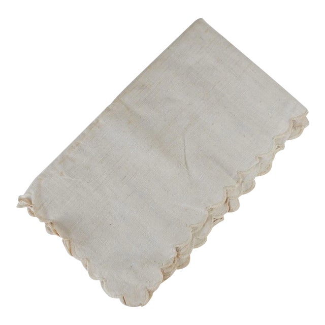Antique Handwoven Linen Runner For Sale