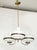 Stilnovo 1960's Stilnovo Style Walnut and Brass Chandelier For Sale - Image 4 of 17