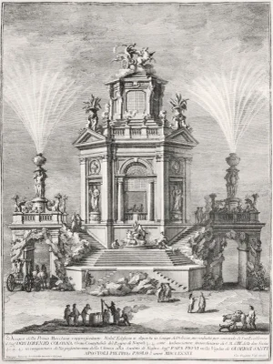Nobil'Edifizio a diporto in Luogo di Delizia - Etching by Giuseppe Vasi - 1776 1776