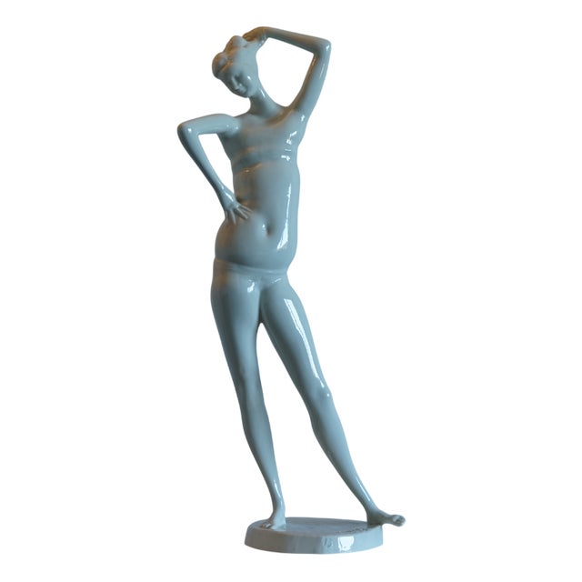 Mid-Century Modern Female Nude by Emilio Greco for Nymphenburg, 1950s For Sale