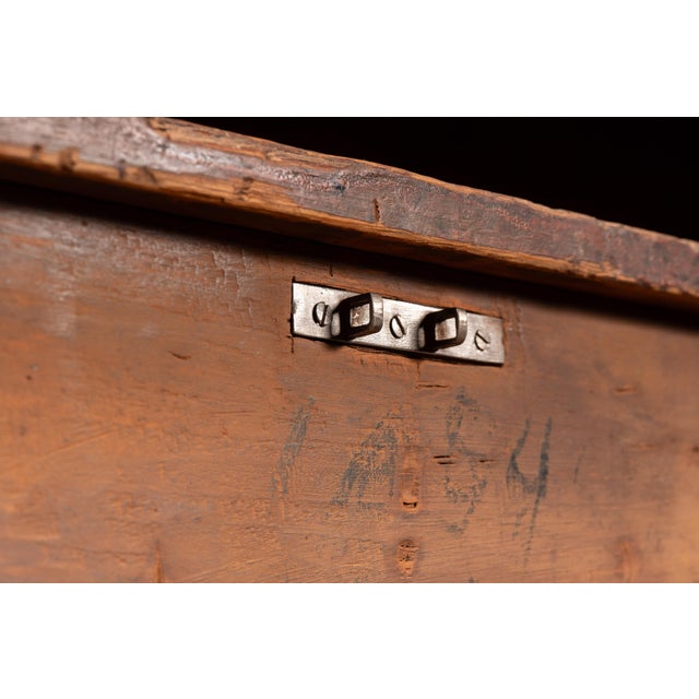 Chocolate 19th Century Painted Pine Blanket Chest For Sale - Image 8 of 8