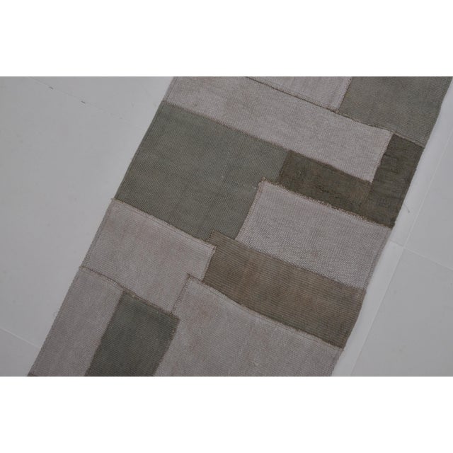 Gray Home Living Vintage Hemp Kilim Rug For Sale - Image 8 of 10