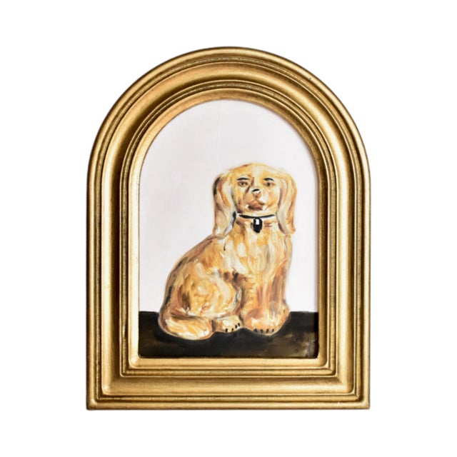 Victorian Theodore & Theobald the Treacle Staffordshire Dogs and Their Portraits by Susannah Carson For Sale - Image 3 of 11