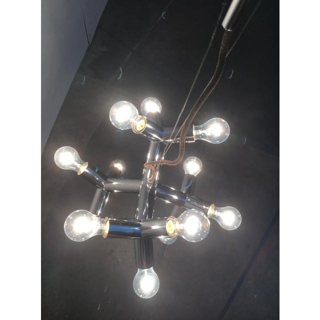 Mid-Century Austrian Space Age Atomic 12 HL Pendant Lamp from J.T. Kalmar, 1960s For Sale - Image 6 of 18