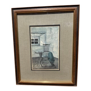 1960s Vintage Andrew Wyeth “Early October” Framed Print Displaying Wyeth’s Signature For Sale