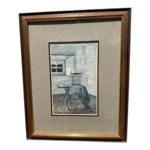 1960s Vintage Andrew Wyeth “Early October” Framed Print Displaying Wyeth’s Signature